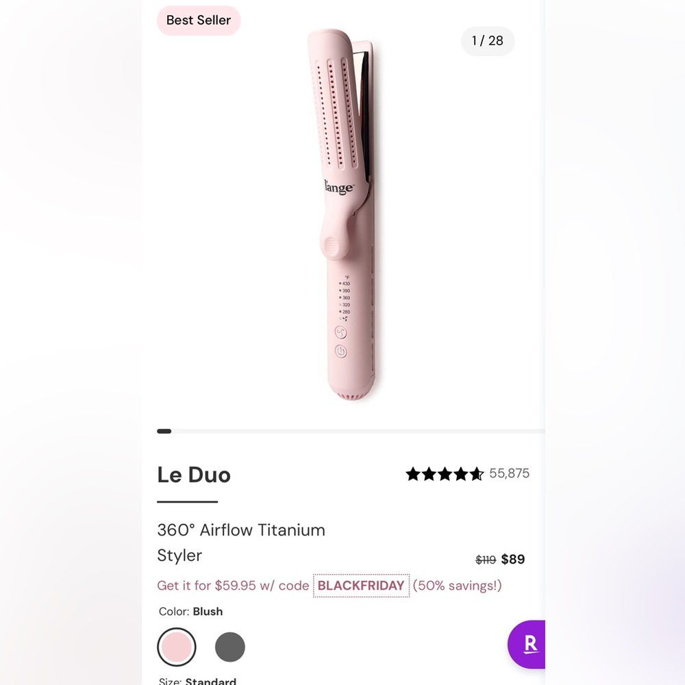 L’ange Le Duo Straightening/Curling Iron